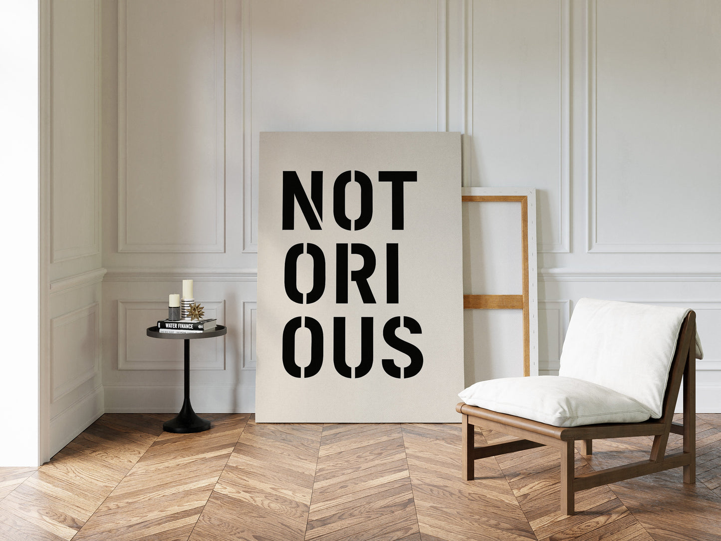 Notorious Bold Stencil Typografie-Druck