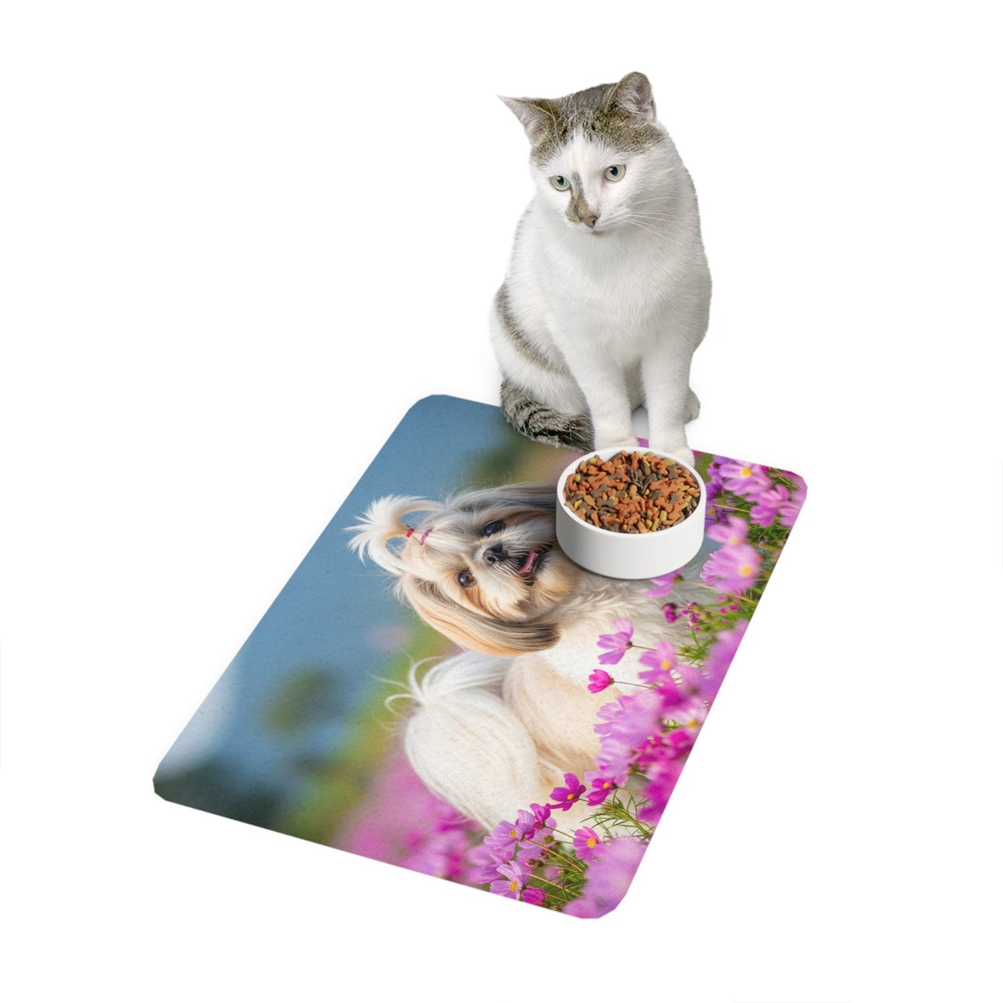Tapis antidérapant pour animaux de compagnie – Tapis d'alimentation étanche pour chiens