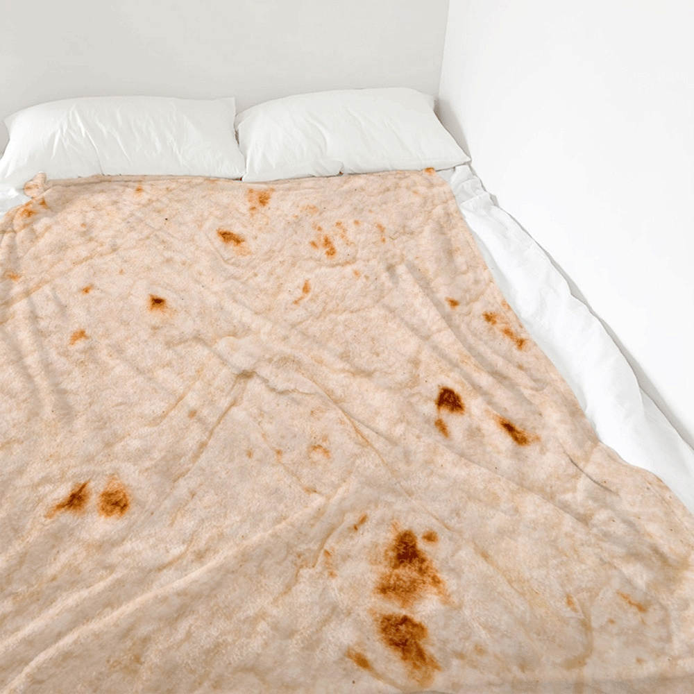 Flannel Burrito Blanket 280GSM Round Travel Throw