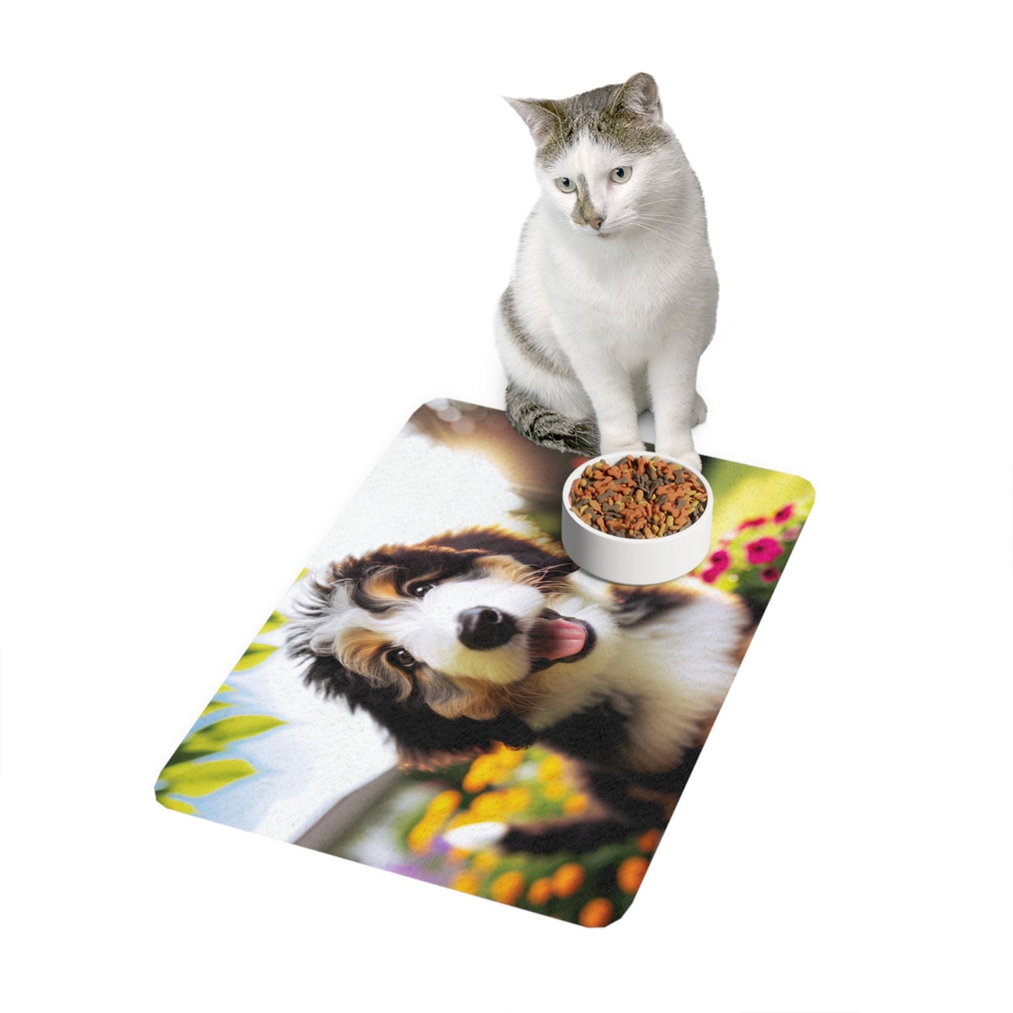 Tapis antidérapant pour animaux de compagnie – Tapis d'alimentation étanche pour chiens