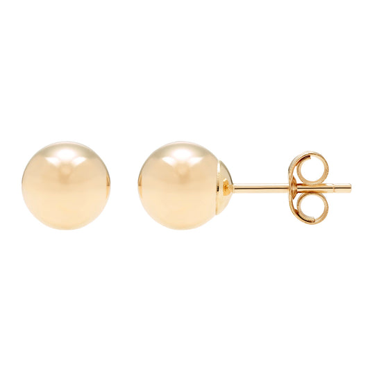 14 Karat Gelbgold Hohlkugel-Ohrstecker 3mm bis 8mm
