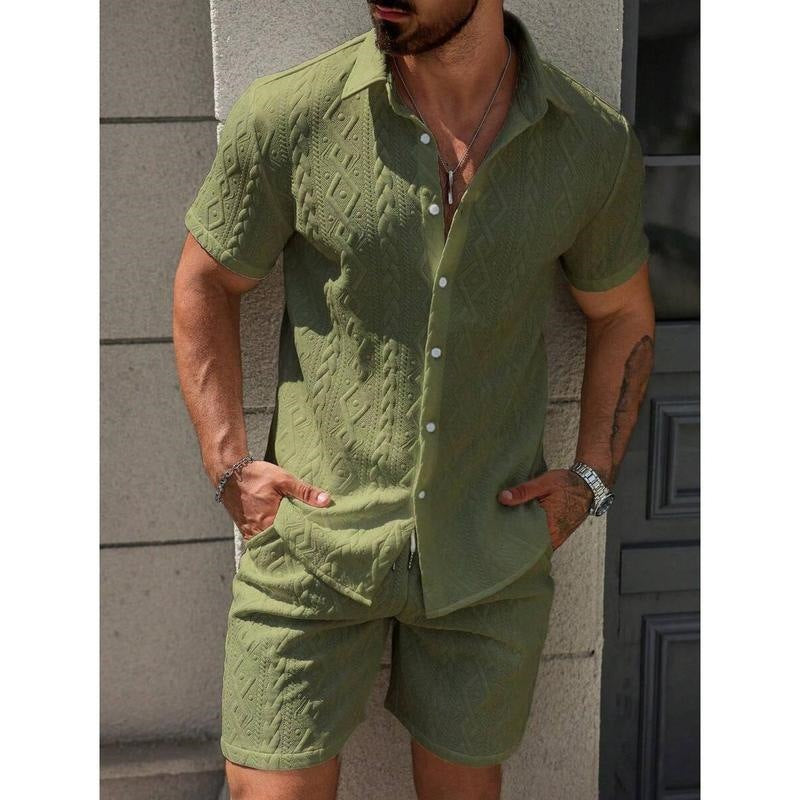 Fashionable Mens Casual Shirt Set