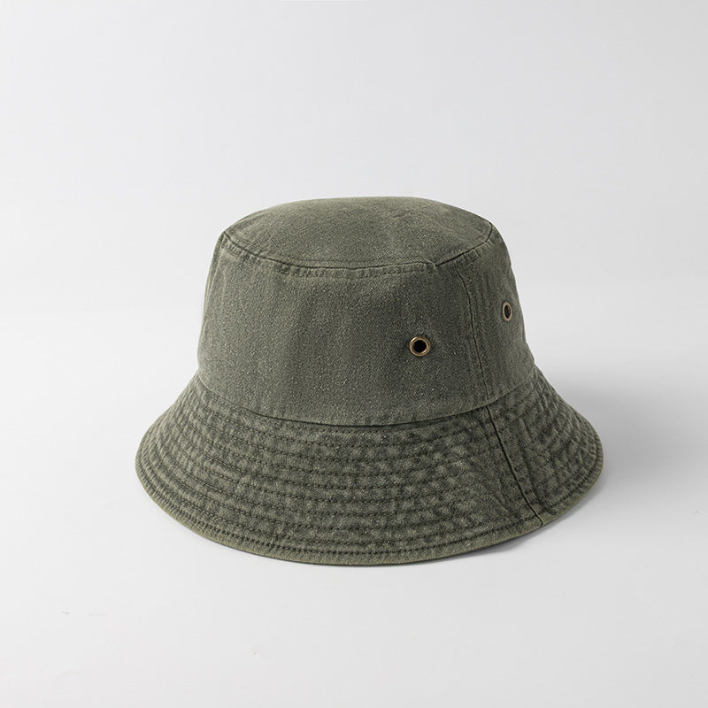 Personalized Distressed Simple Solid-Colored Bucket Hat