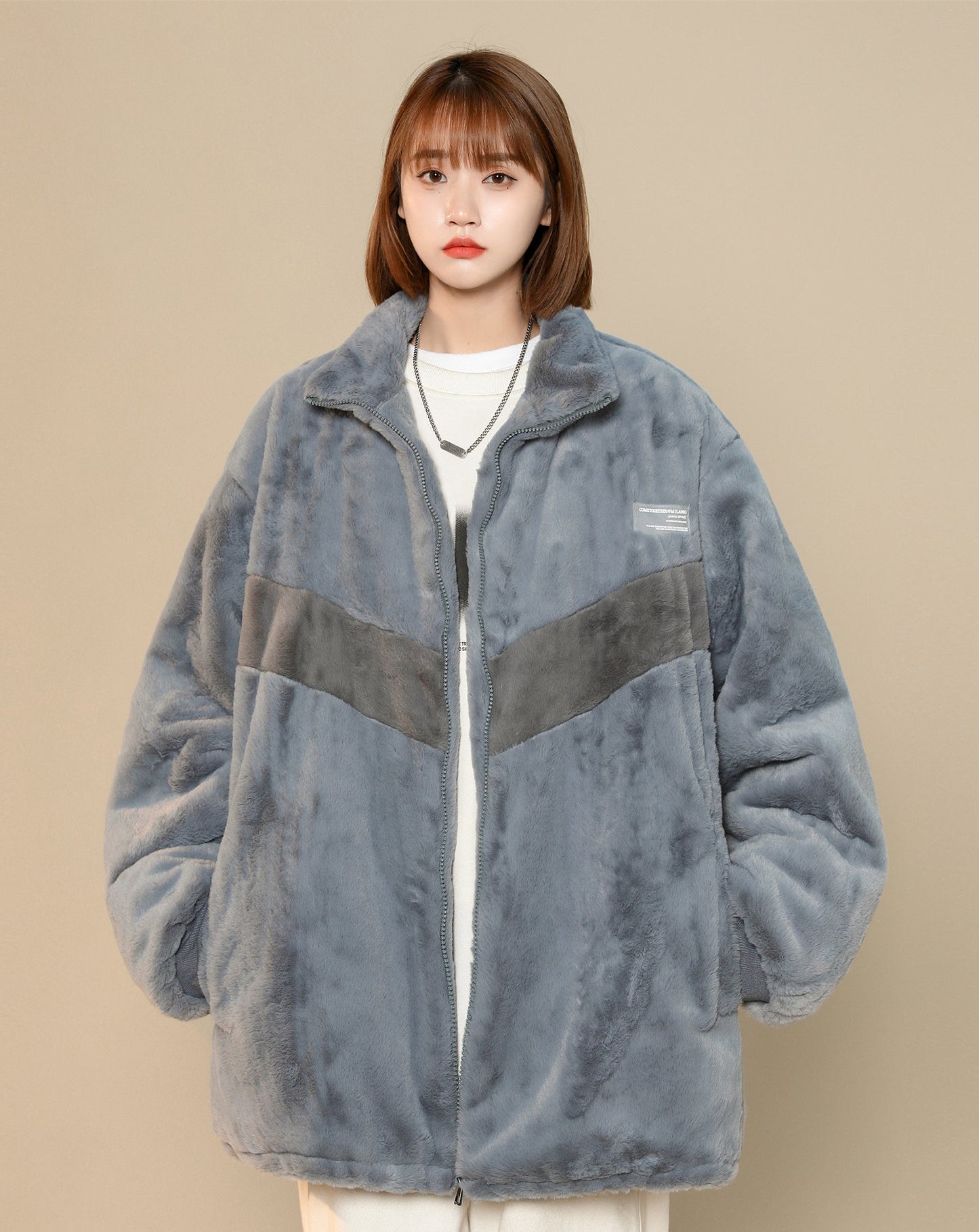 VX11 Pelz-Winterjacke für Damen