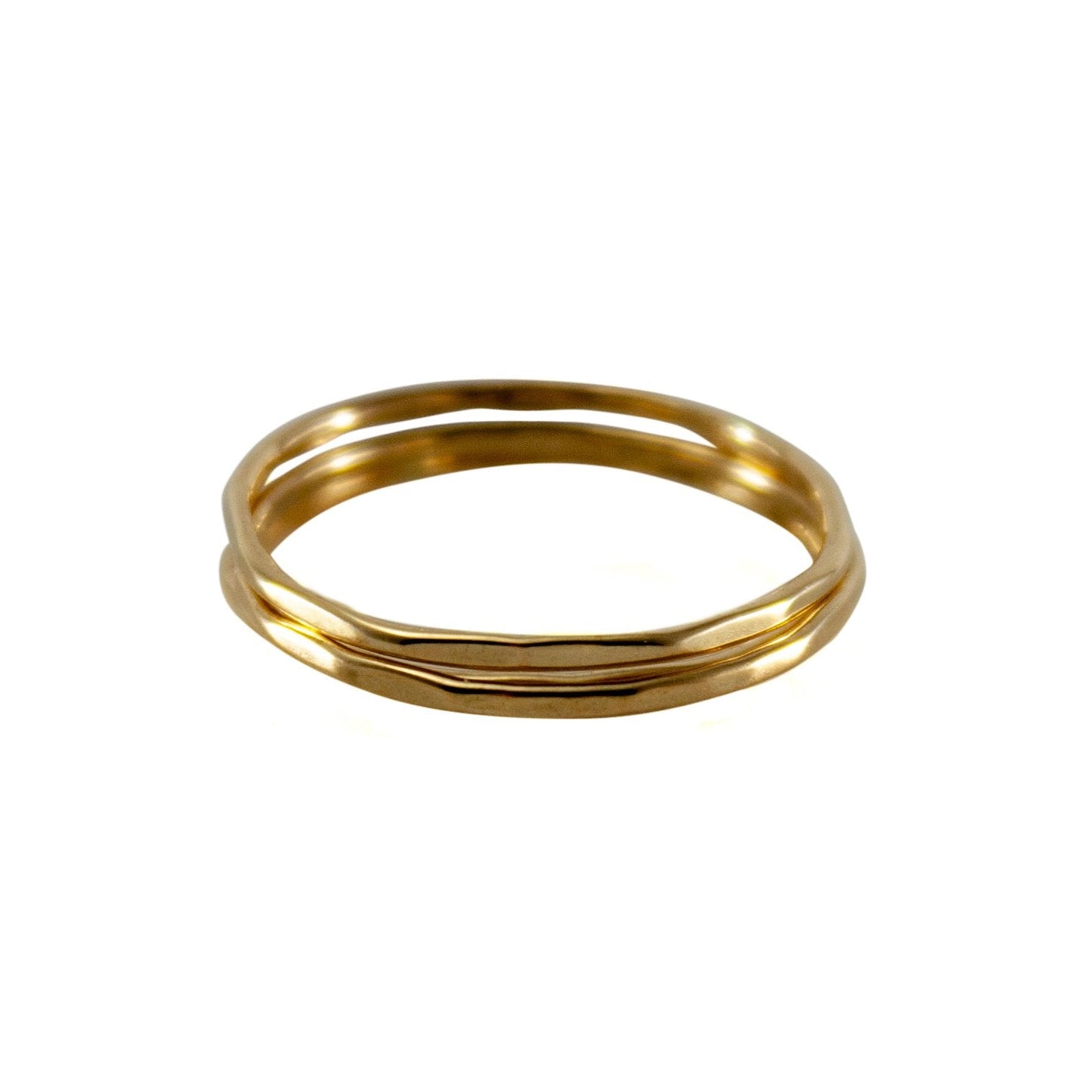 14K Gold Filled Stapelbarer Twist Ring Minimalistischer Alltagsring