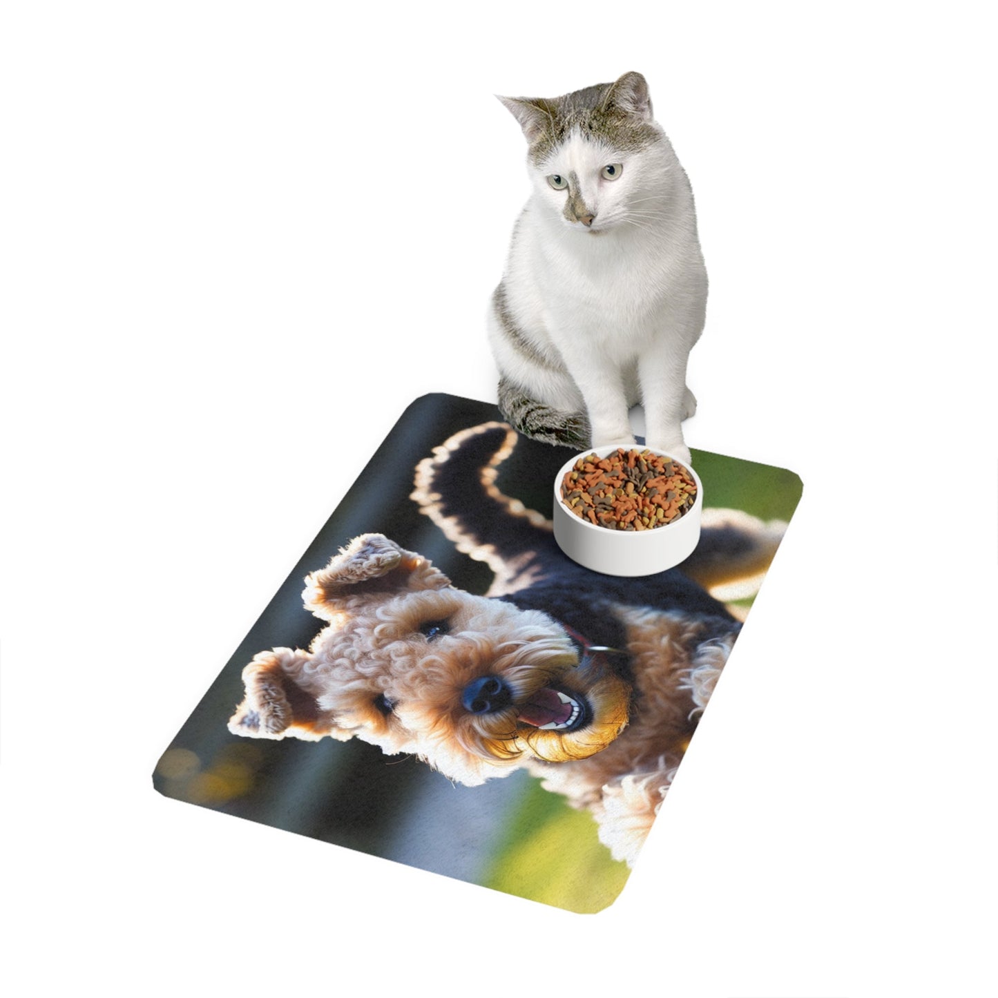 Tapis antidérapant pour animaux de compagnie – Tapis d'alimentation étanche pour chiens