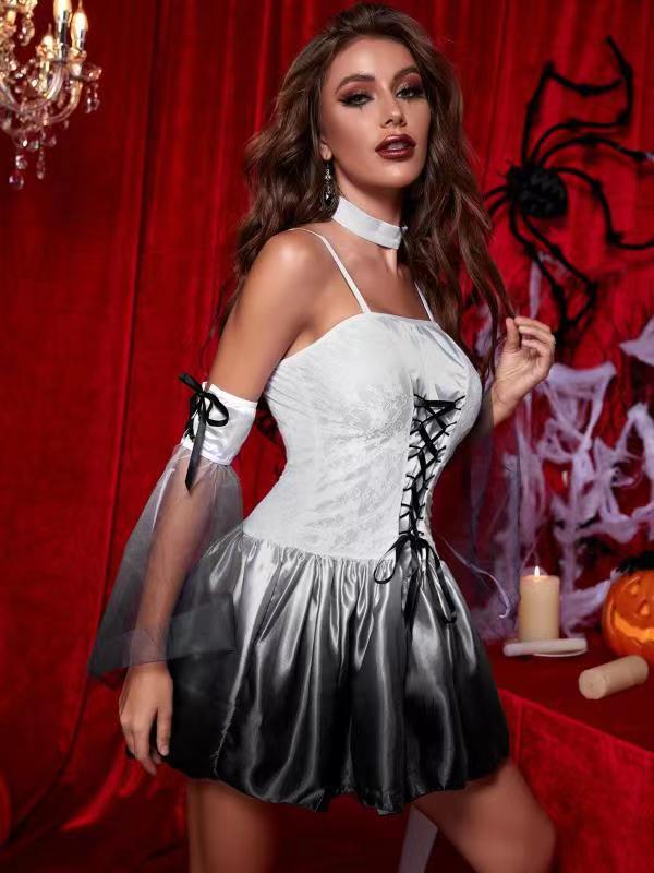 Vampire Ghost Black Angel Masquerade Show Witch Costume