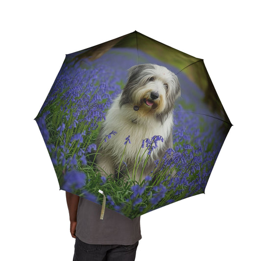48" Halbautomatischer Regenschirm – Winddichter großer Reise-Regenschirm