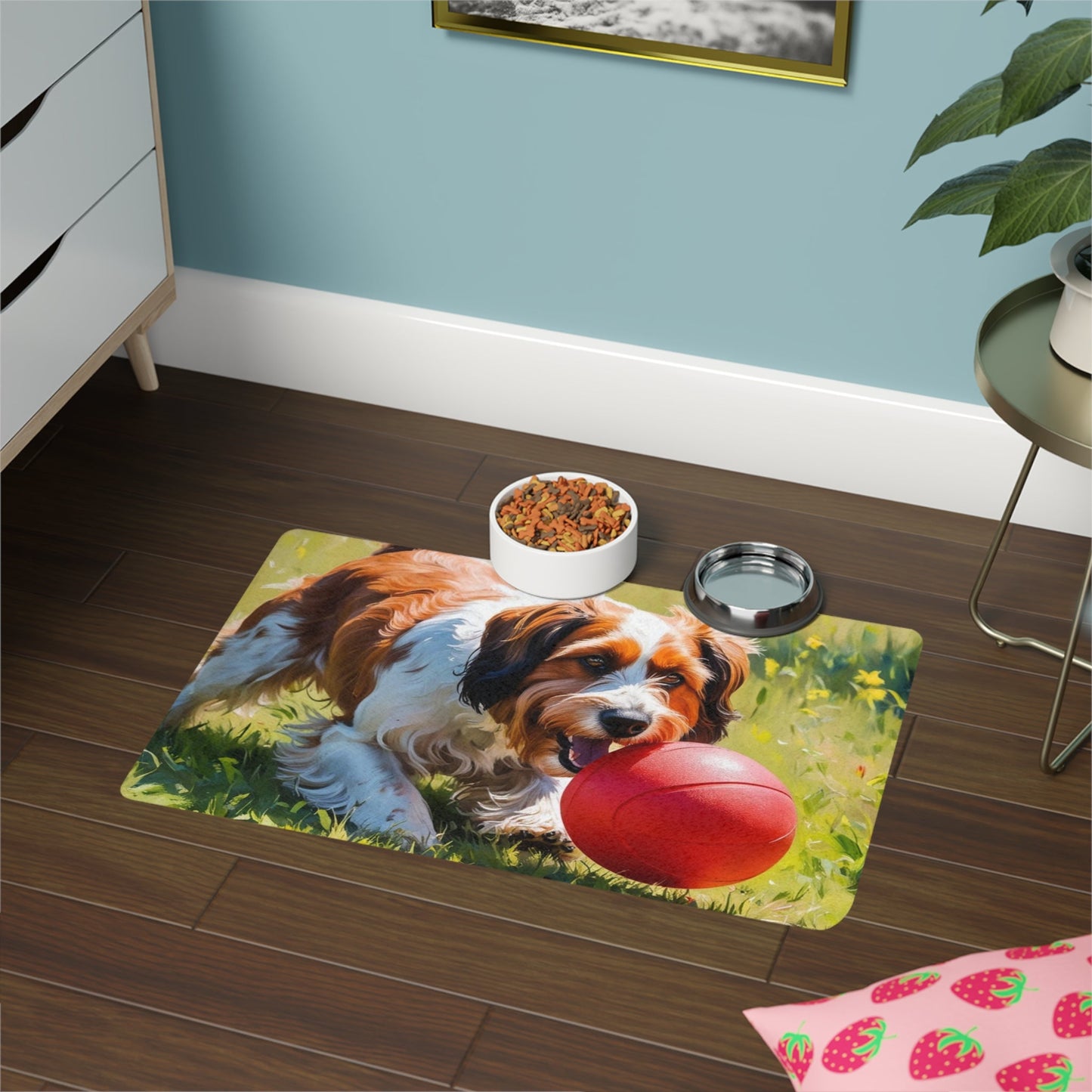 Tapis antidérapant pour animaux de compagnie – Tapis d'alimentation étanche pour chiens