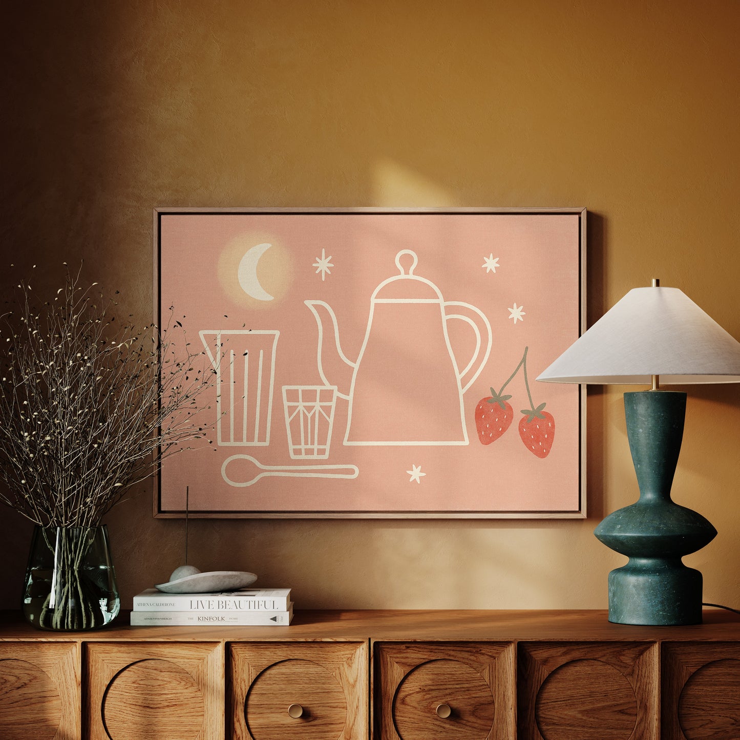 Thé au clair de lune et fraises