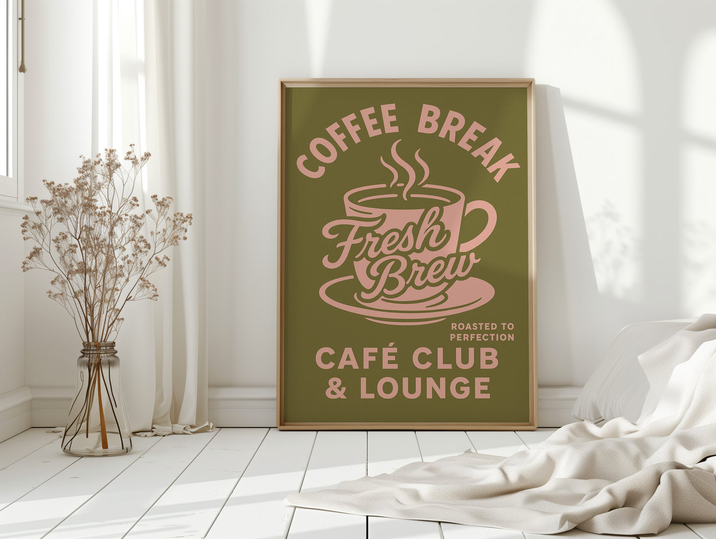Affiche Rétro Café Fraîchement Préparé