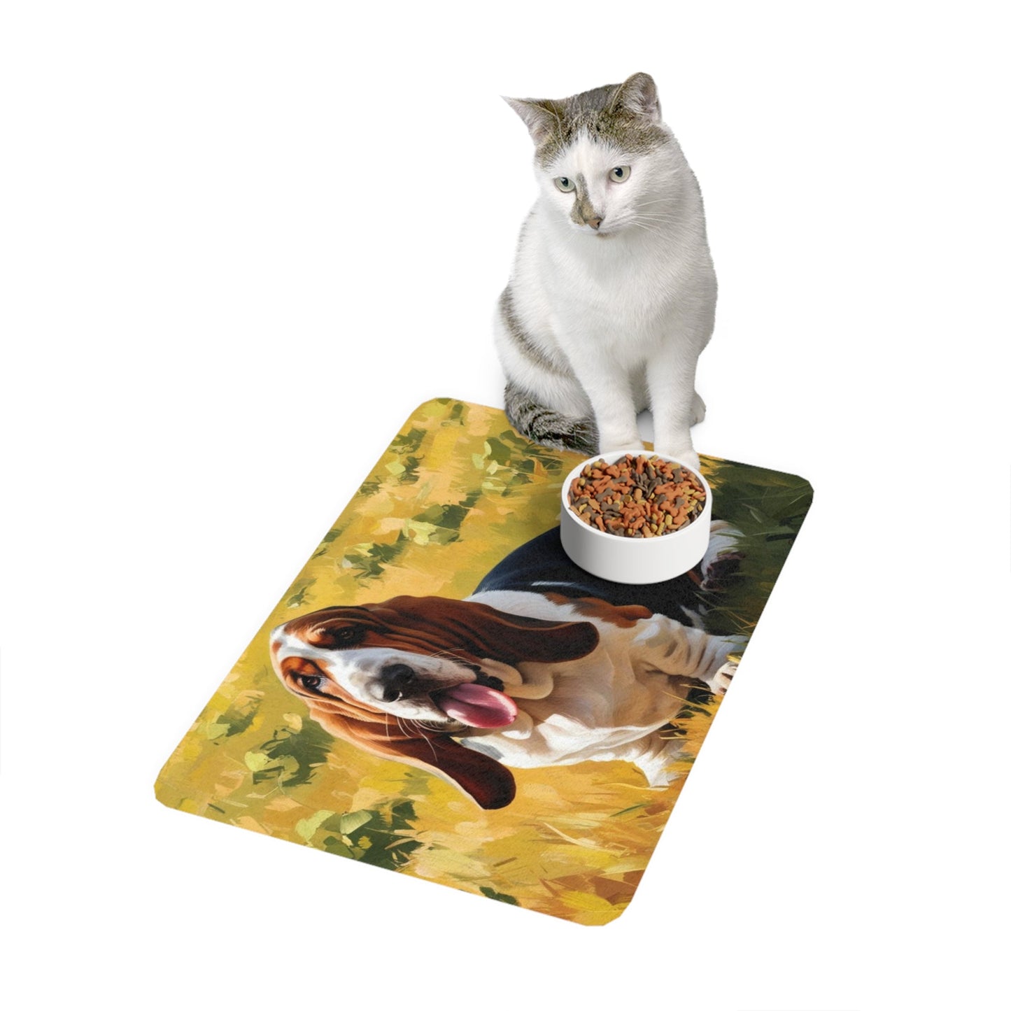 Tapis antidérapant pour animaux de compagnie – Tapis de repas imperméable pour chiens