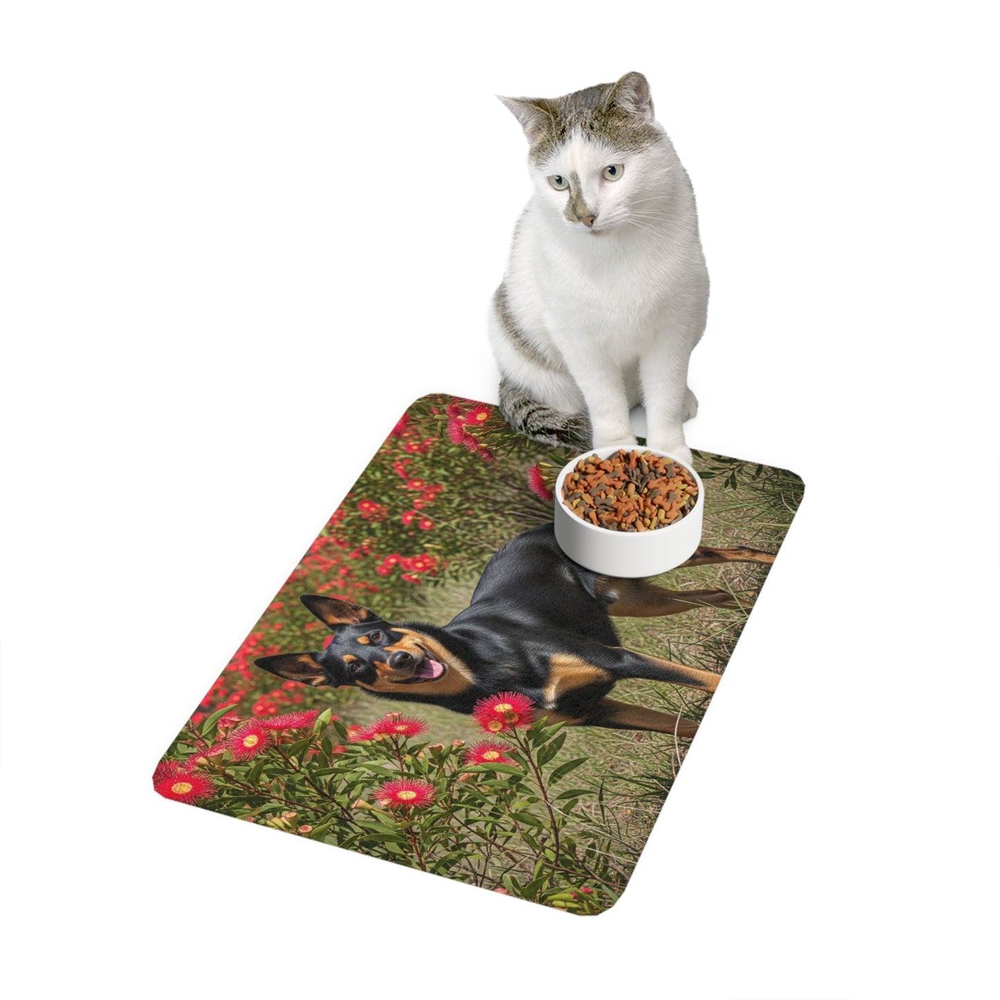 Tapis antidérapant pour animaux de compagnie – Tapis d'alimentation étanche pour chiens
