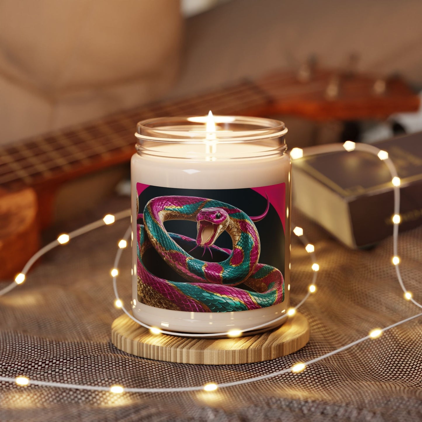 Bougie parfumée en cire de soja avec pot en verre