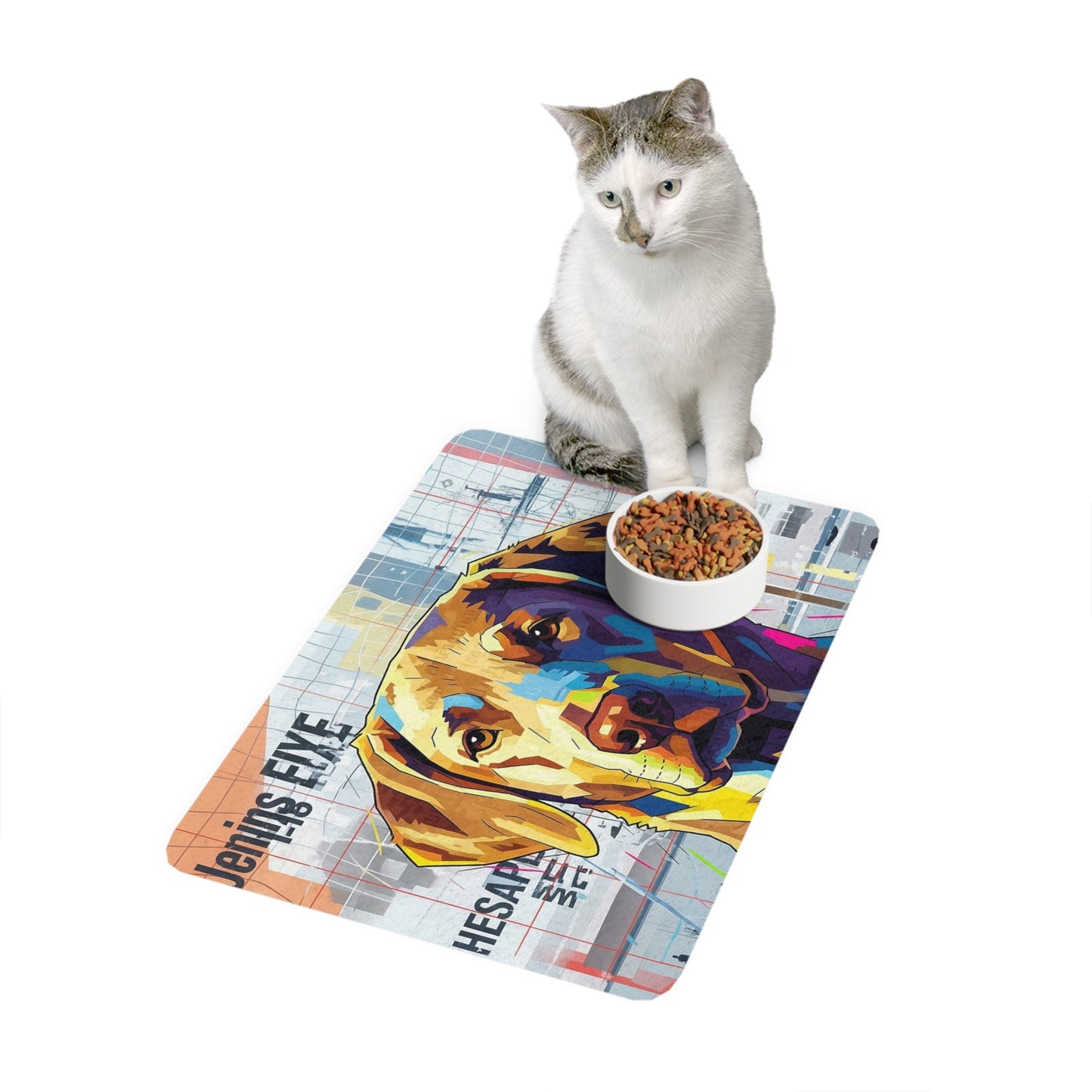 Tapis antidérapant pour animaux de compagnie – Tapis d'alimentation étanche pour chiens