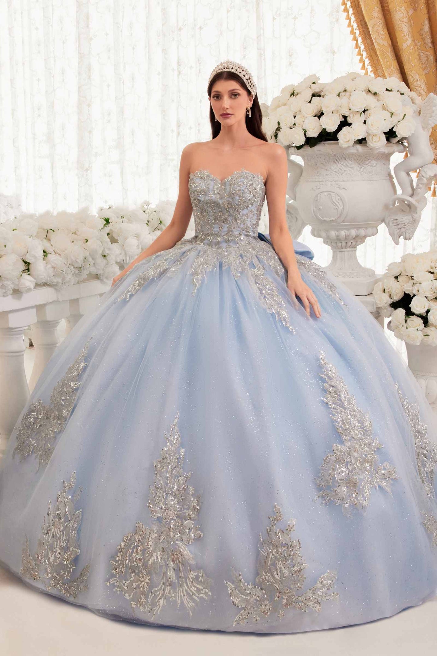 Ladivine 15715 Strapless Quinceanera Poofy A-Line Sweet 16 Gown
