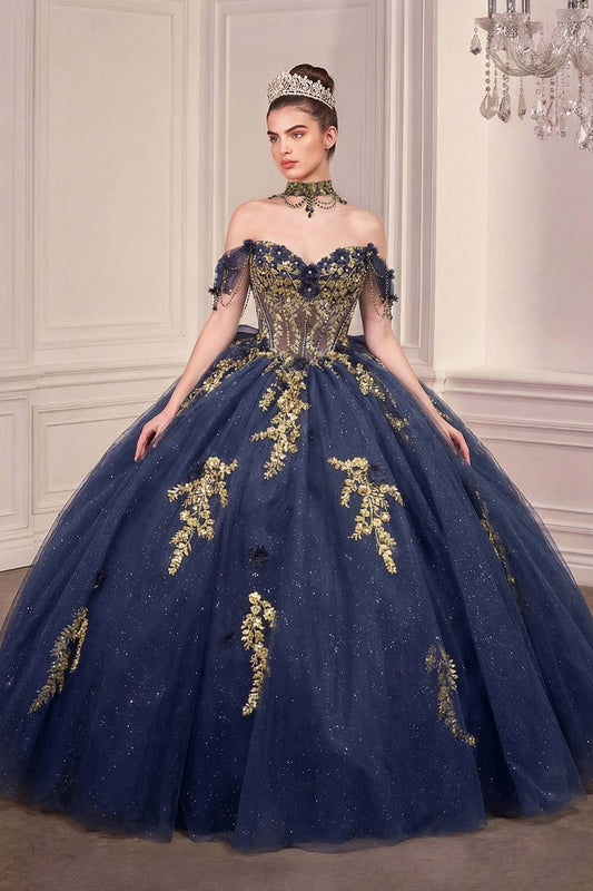 Ladivine 15728 Off Shoulder Quinceanera Ball Gown