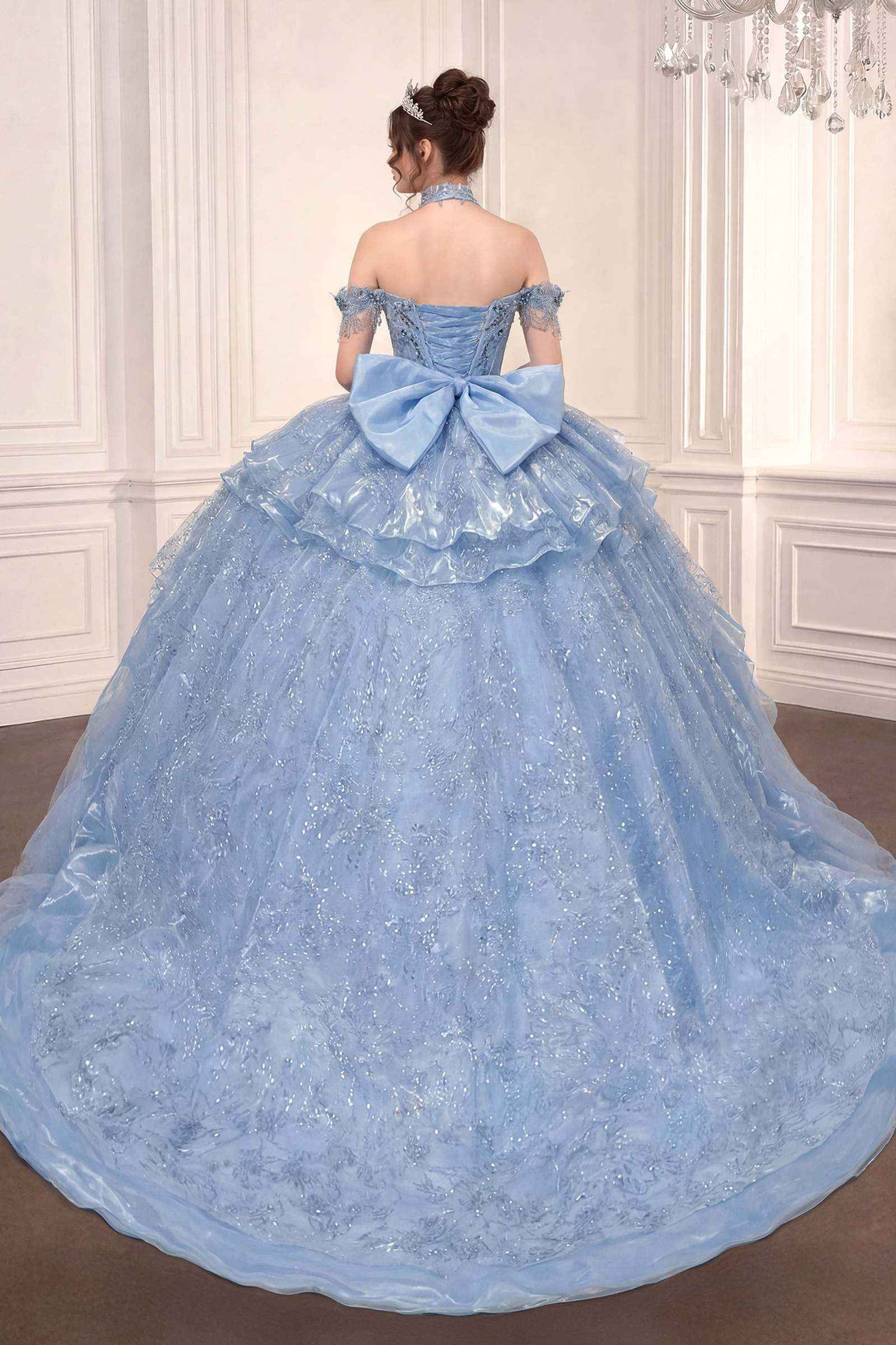 Ladivine 15742 Off the Shoulder Poofy Quinceanera Ball Gown