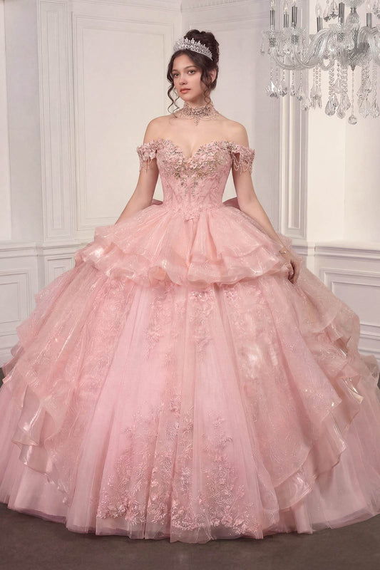 Ladivine 15742 Off the Shoulder Poofy Quinceanera Ball Gown
