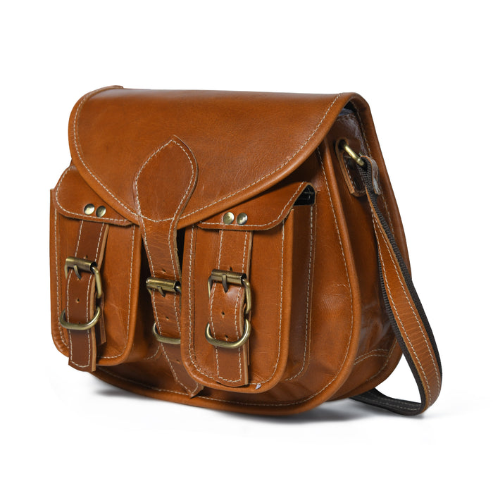 Sling en cuir à 2 poches pour femme