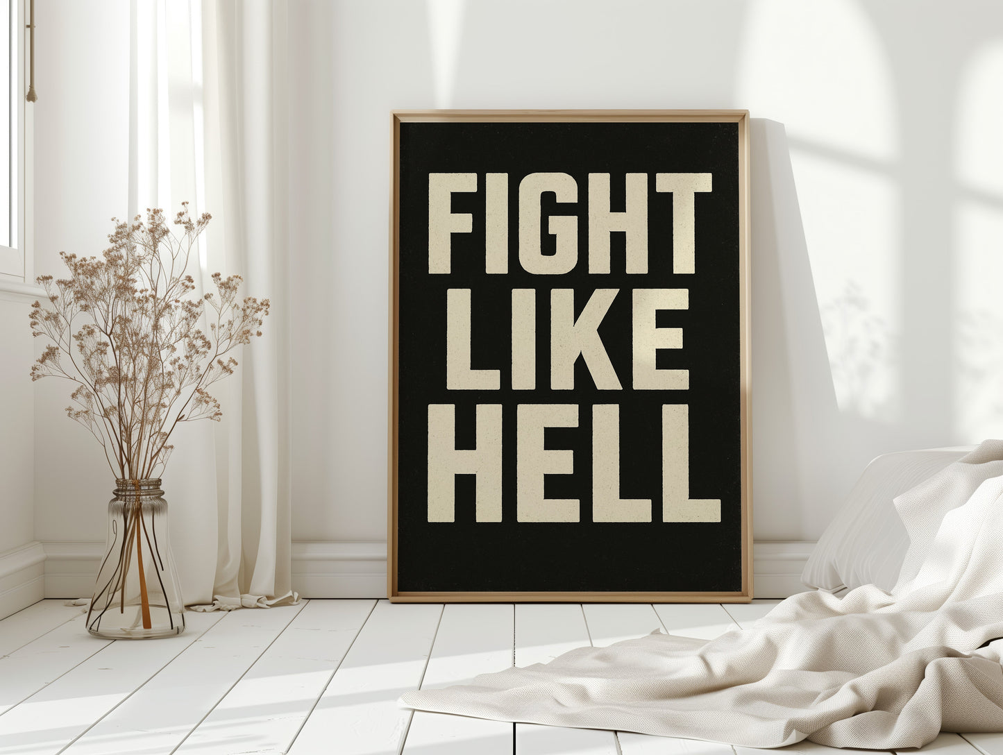 Affiche audacieuse "Bats-toi comme en enfer"