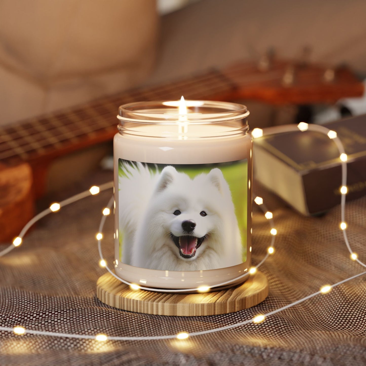 Bougie parfumée en cire de soja avec pot en verre