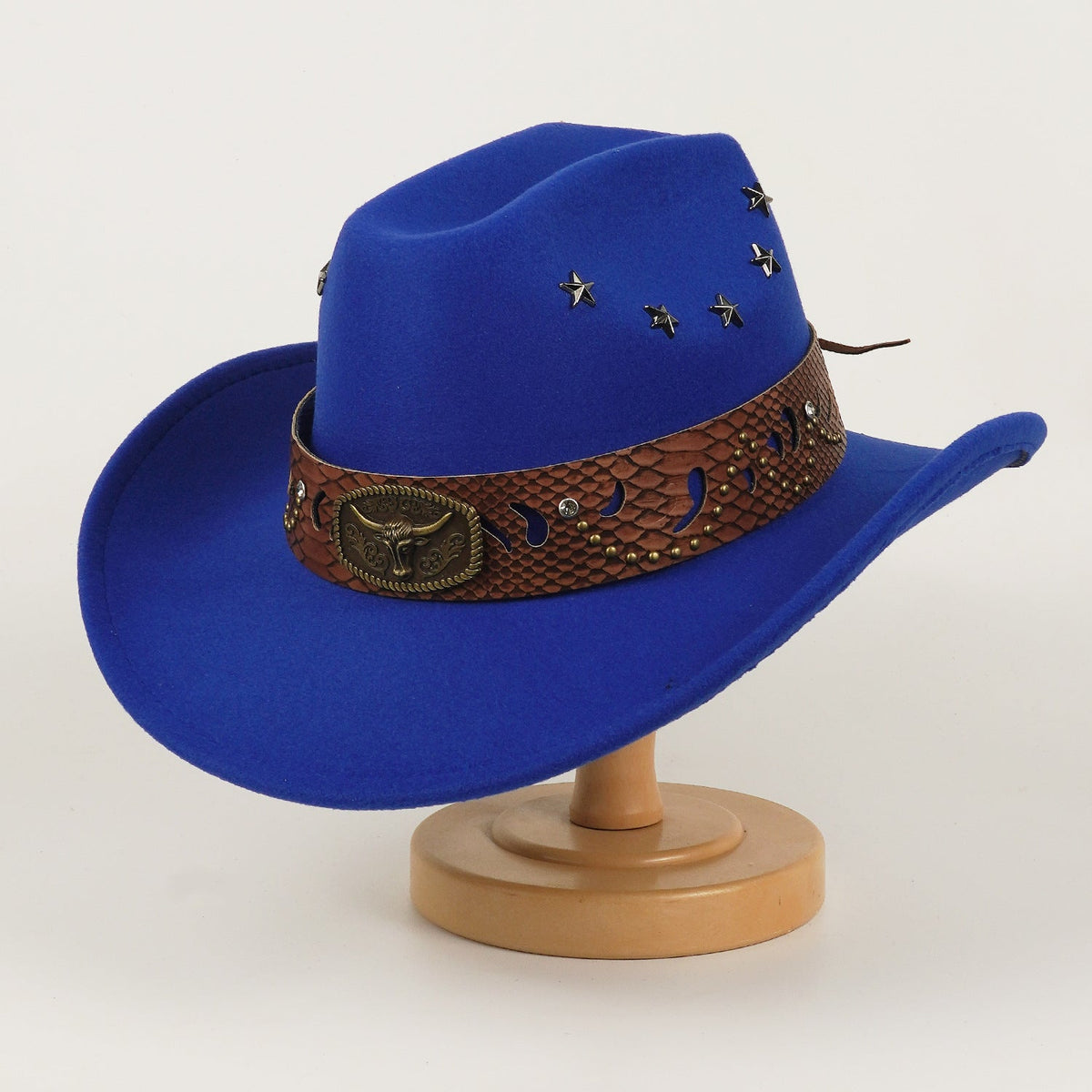Best-selling European And American style Star studded Leather Jazz Cap