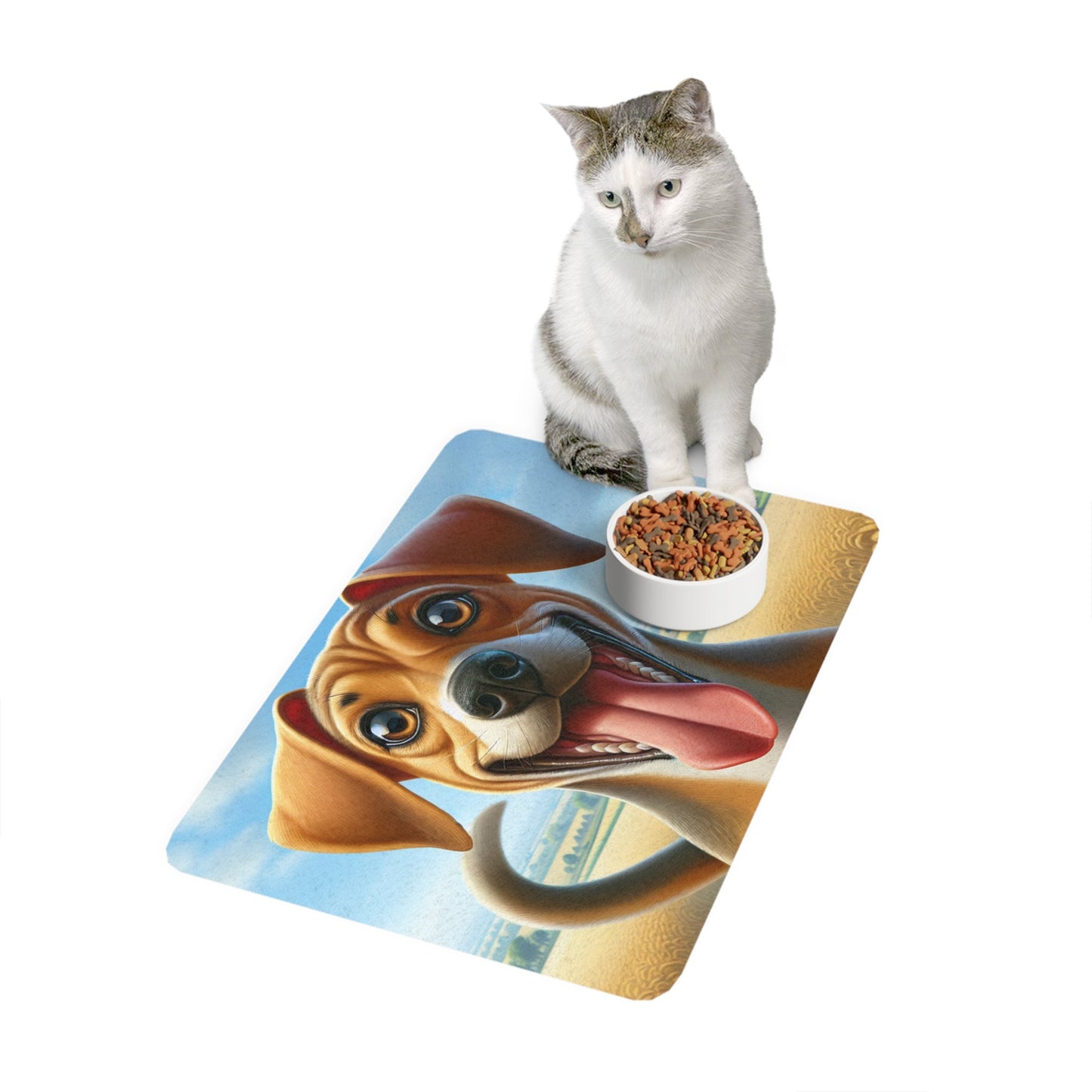Tapis antidérapant pour animaux de compagnie – Tapis d'alimentation étanche pour chiens