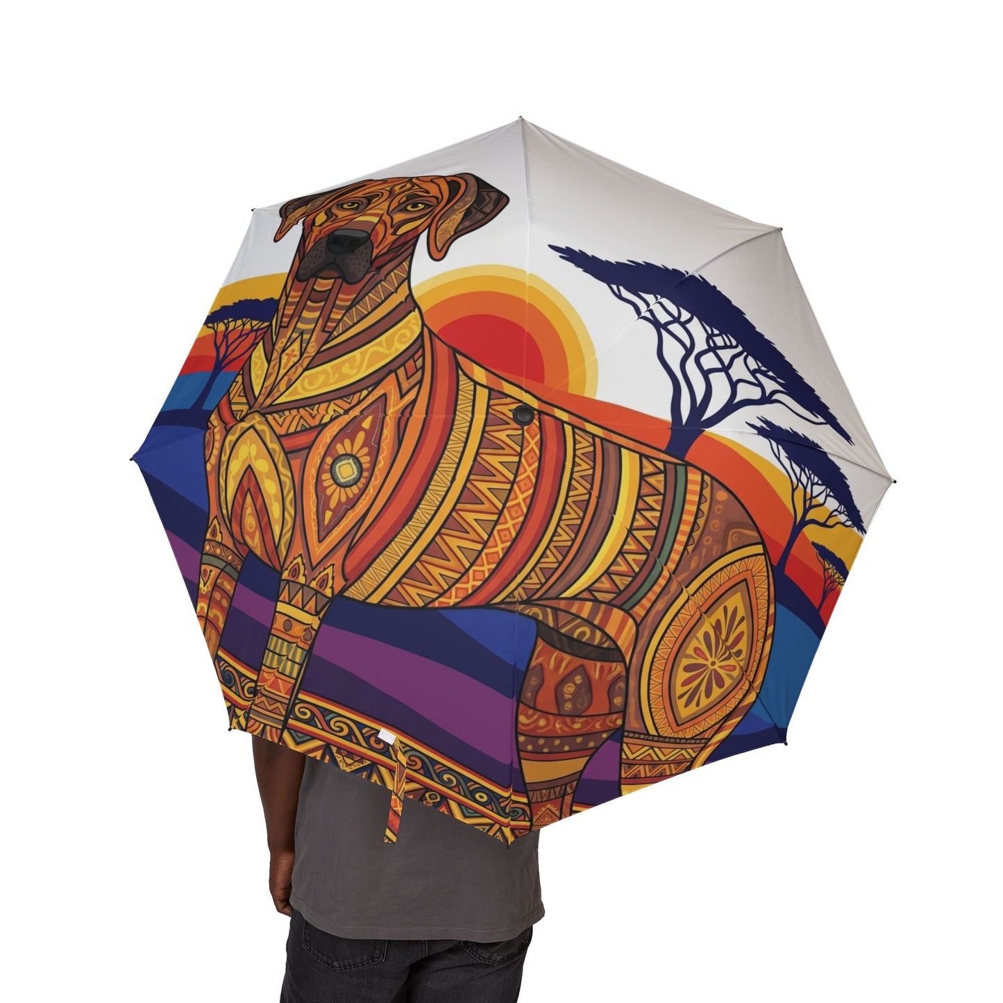 Parapluie semi-automatique 48" – Grand parapluie de voyage coupe-vent
