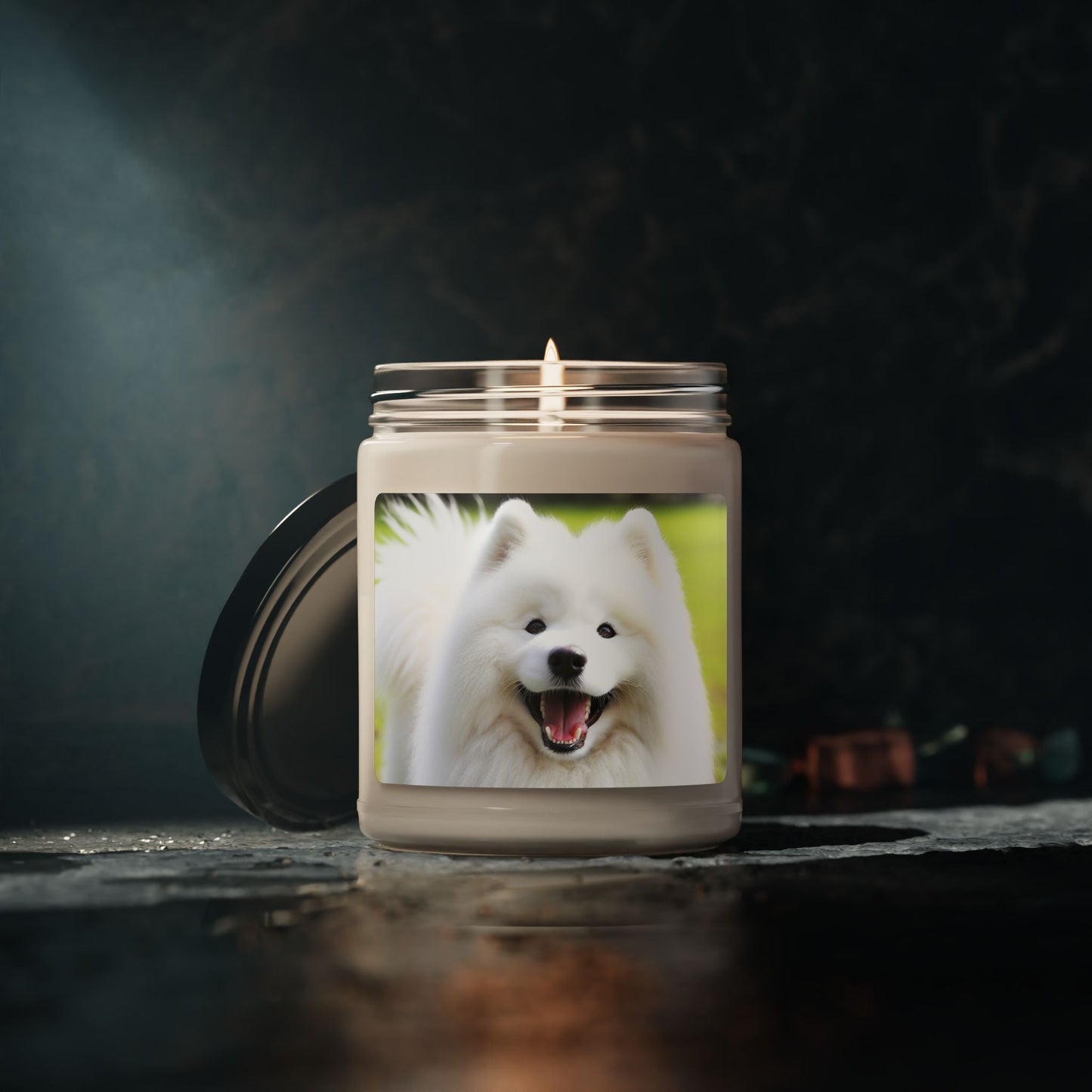 Bougie parfumée en cire de soja avec pot en verre