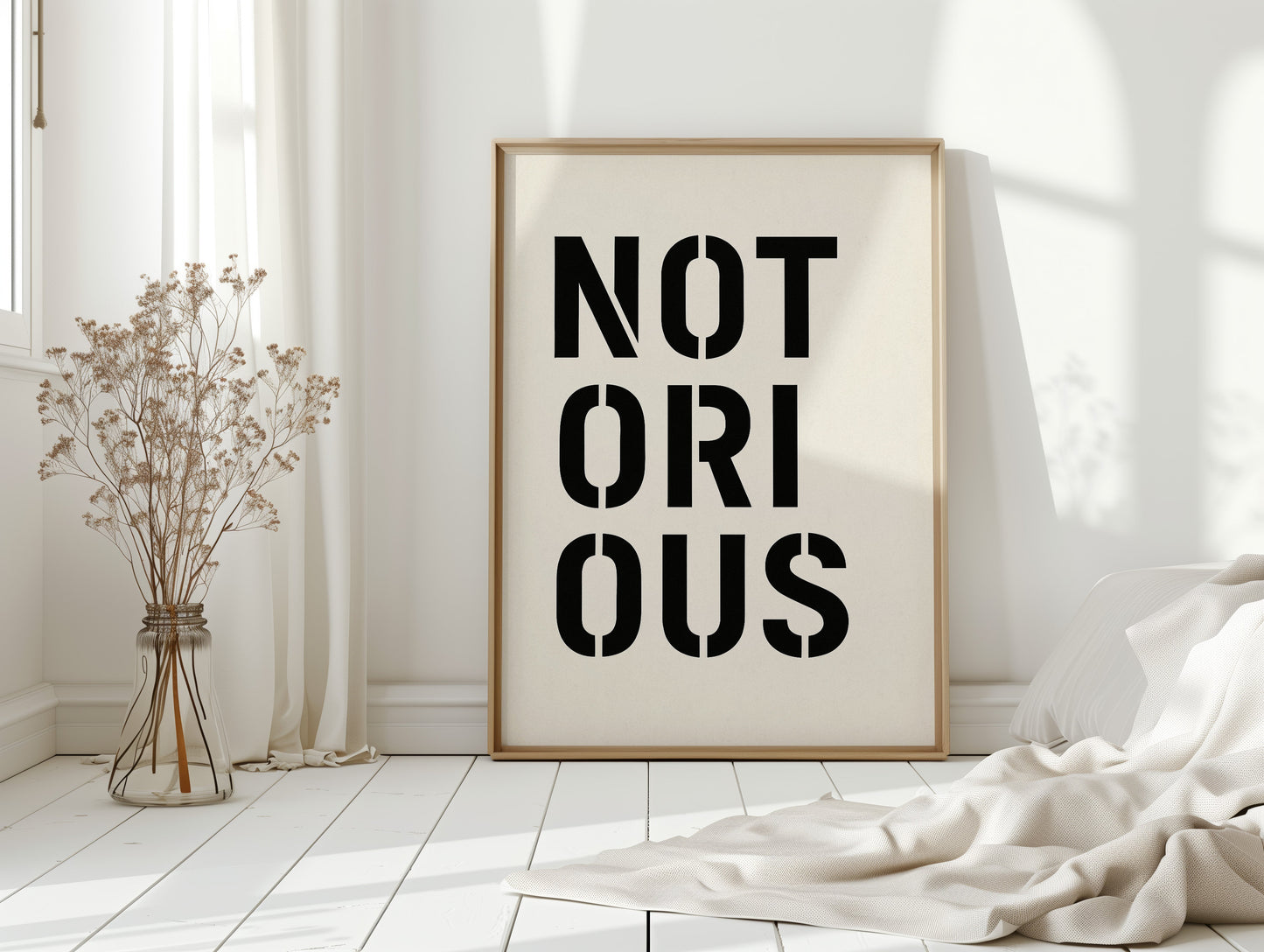 Notorious Bold Stencil Typografie-Druck