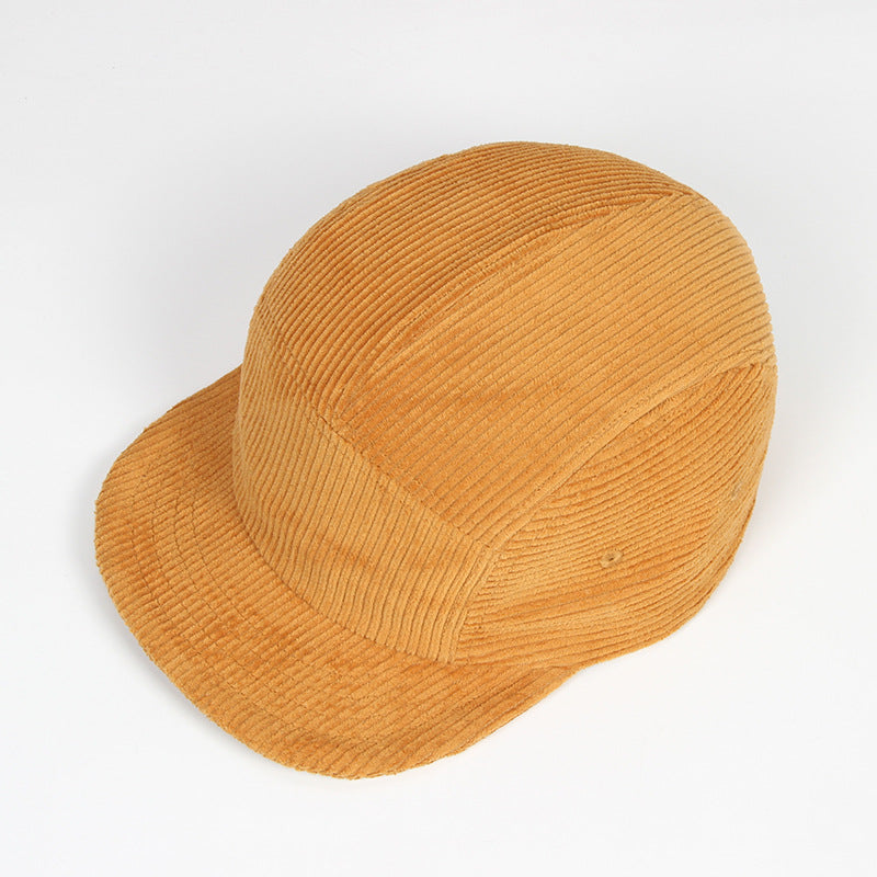 Pure Cotton Corduroy Five-panel Cap Short Brim 5-panel Baseball Cap