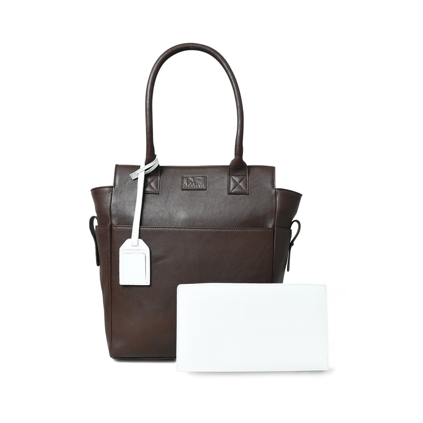 Kastanie Charm Braune Leder Tragetasche