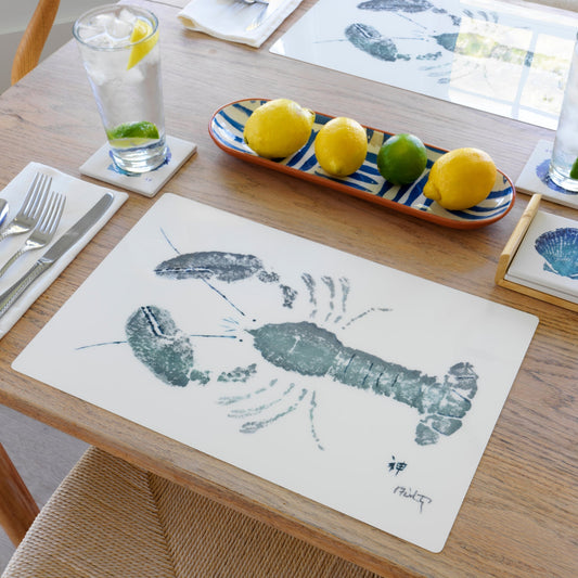 Grey Lobster Placemat | Nautical