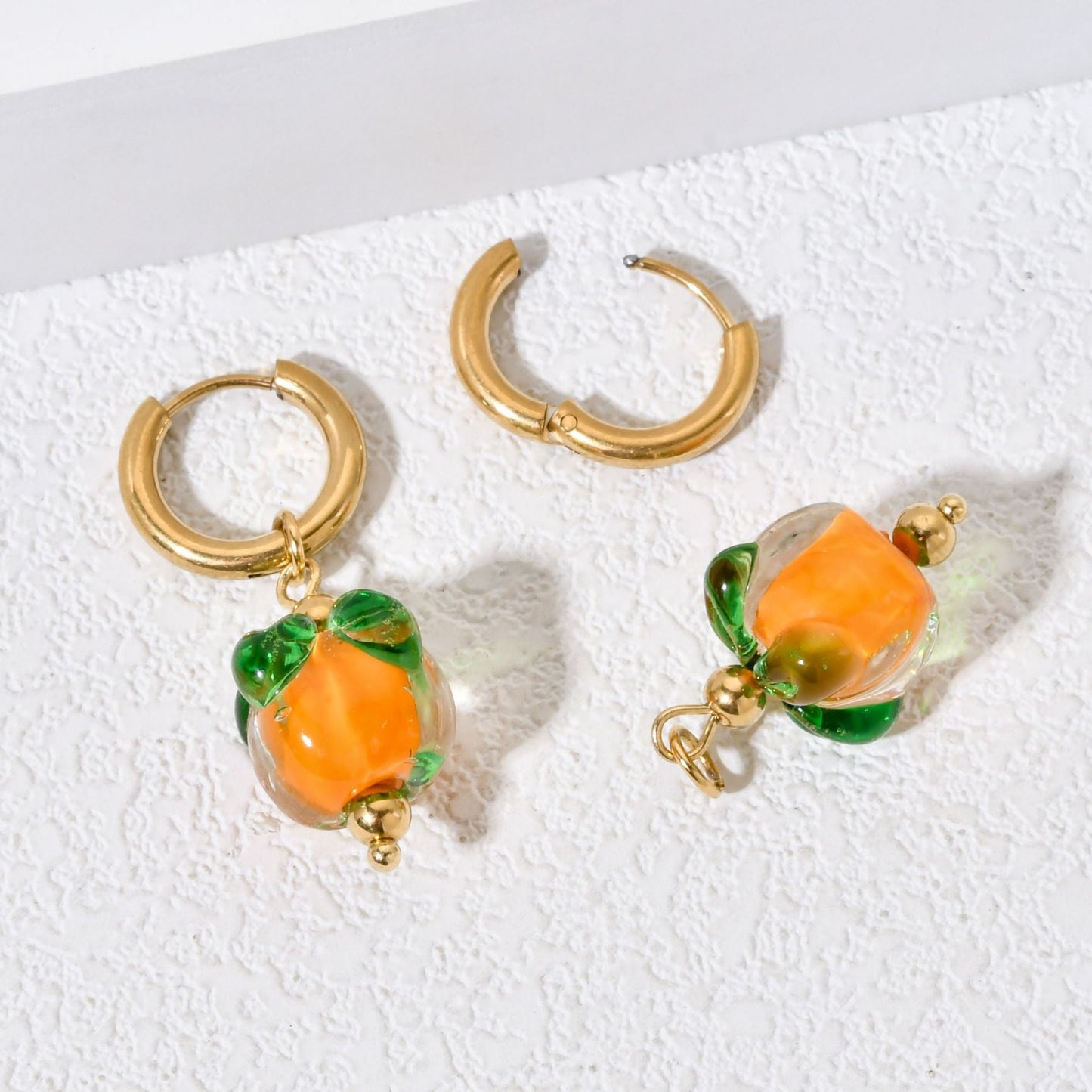 Lustrous Heart-Shaped Stainless Steel Earrings For Women