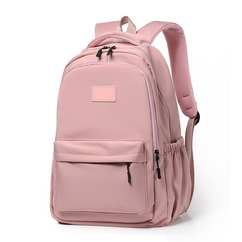 Fashion Oxford Backpack Waterproof Large Capacity Junior High School Students Schoolbag Girls Solid Campus Travel Bags Women