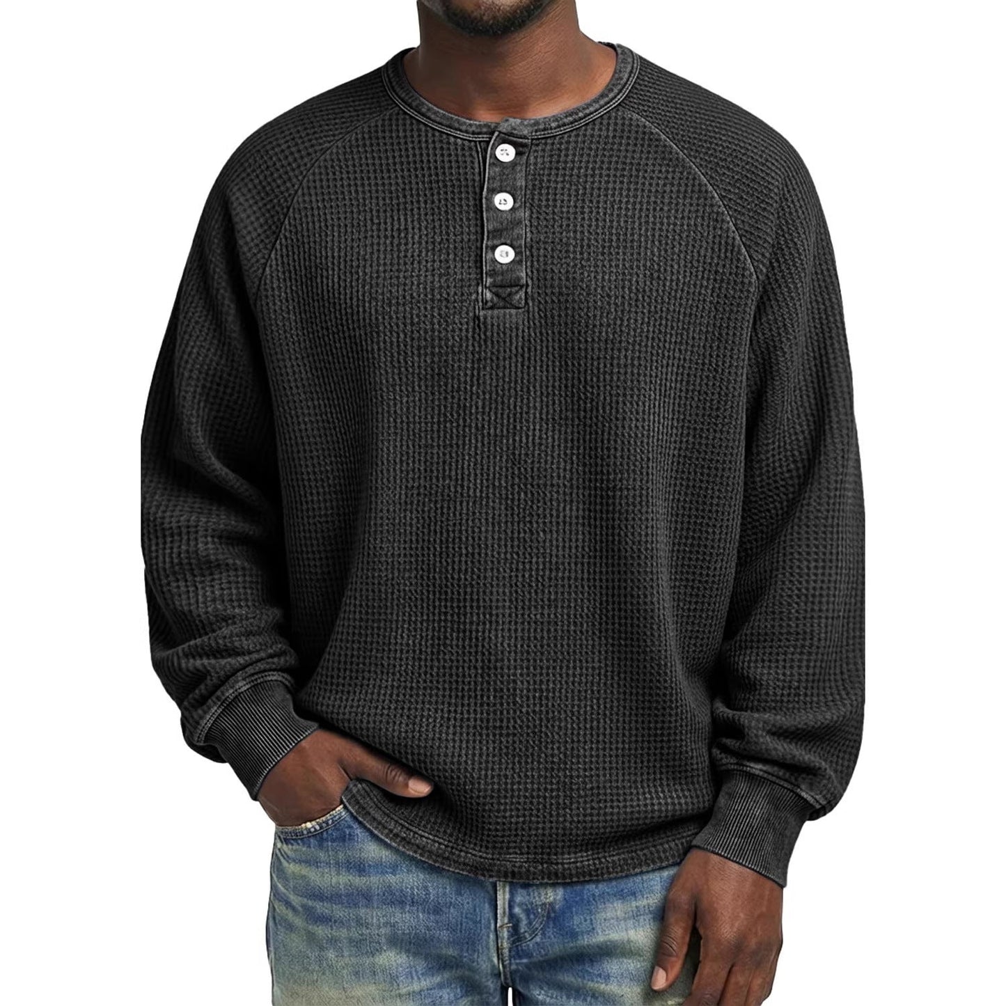 Mens Fashionable Printed Casual Long-sleeve Shirt