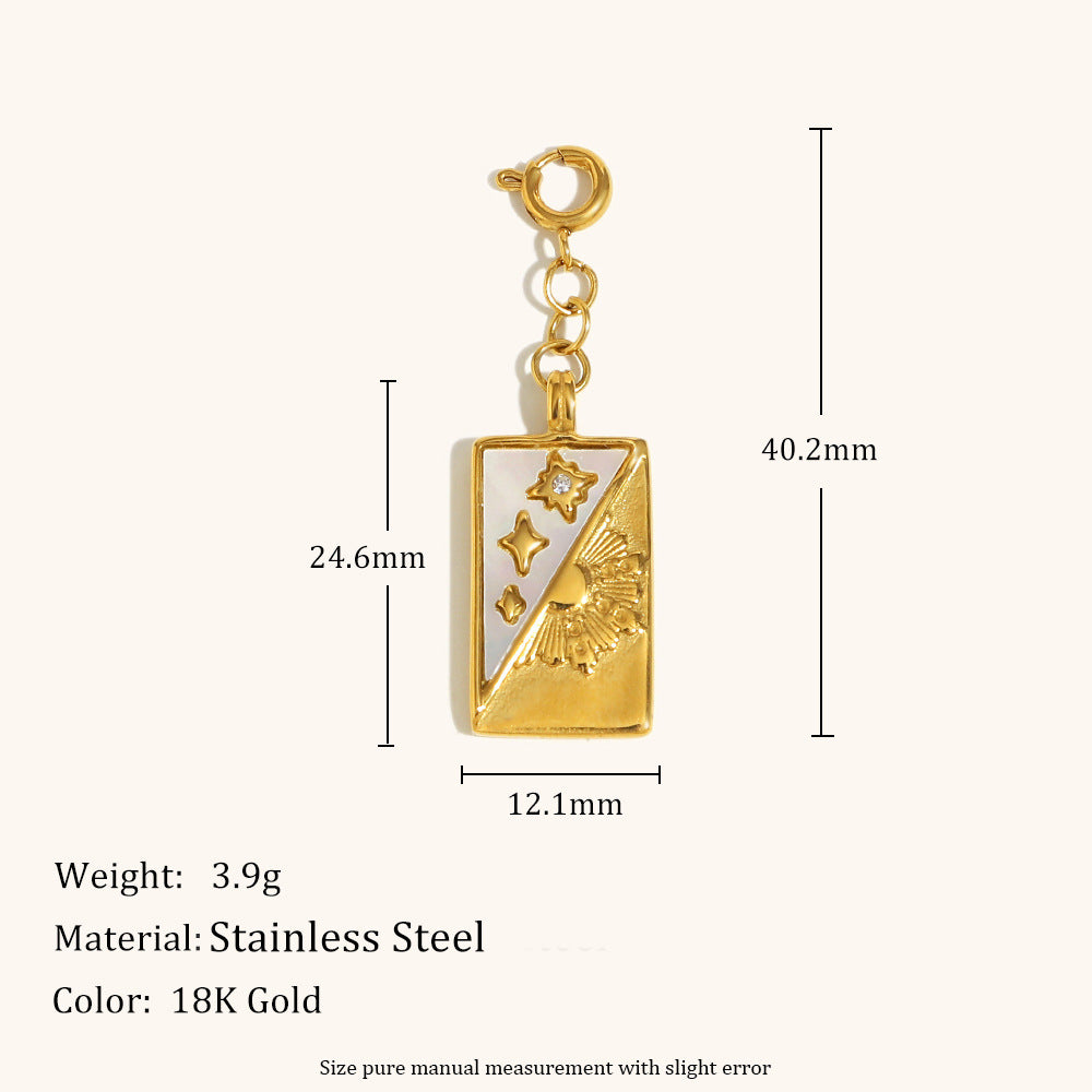 European And American Cross-border Spring-ring Pendant Stainless Steel Plated