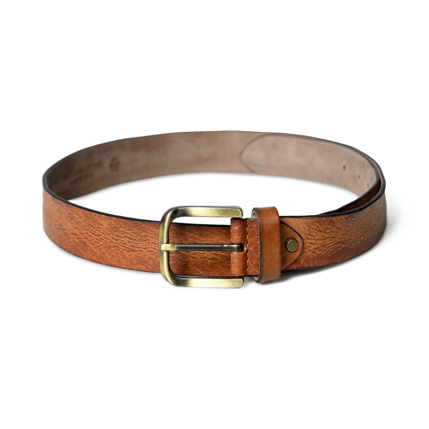 Ceinture habillée en cuir tanné pour homme