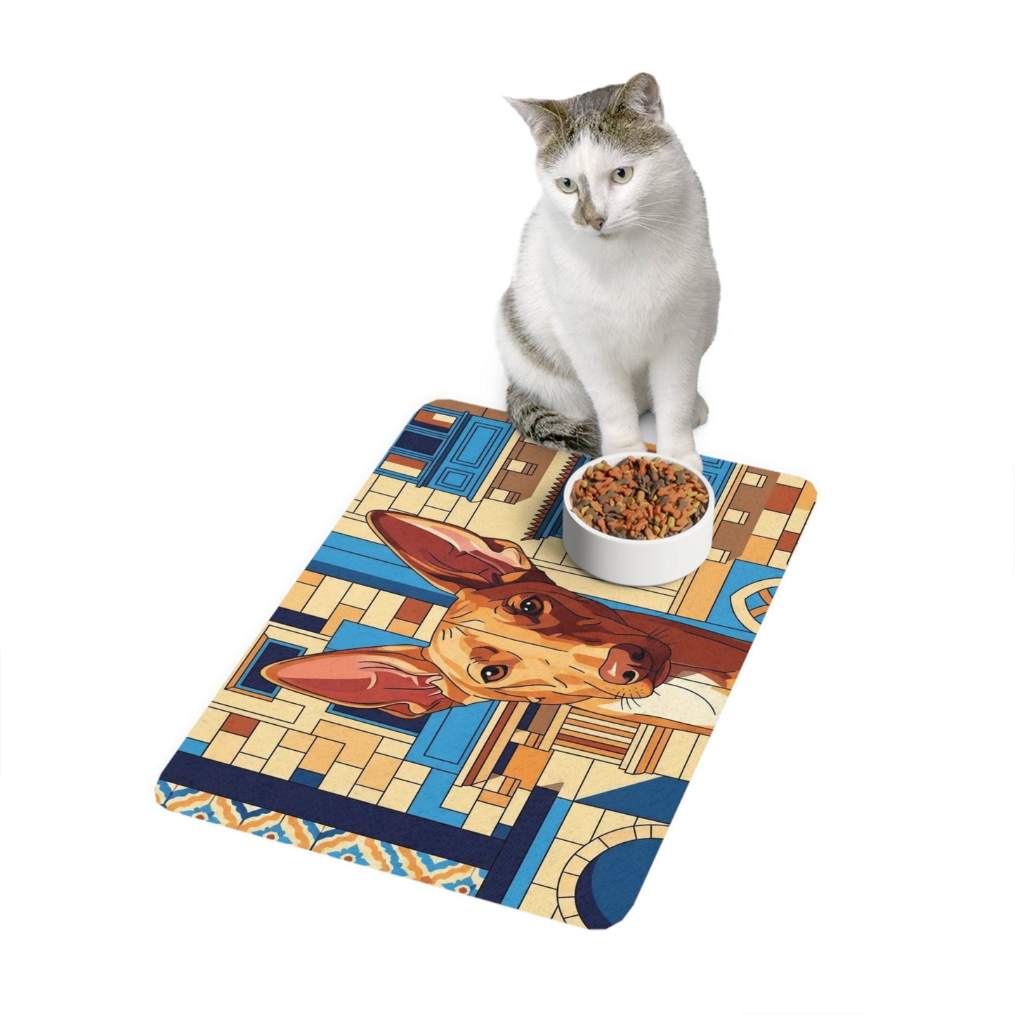 Tapis antidérapant pour animaux de compagnie – Tapis d'alimentation étanche pour chiens