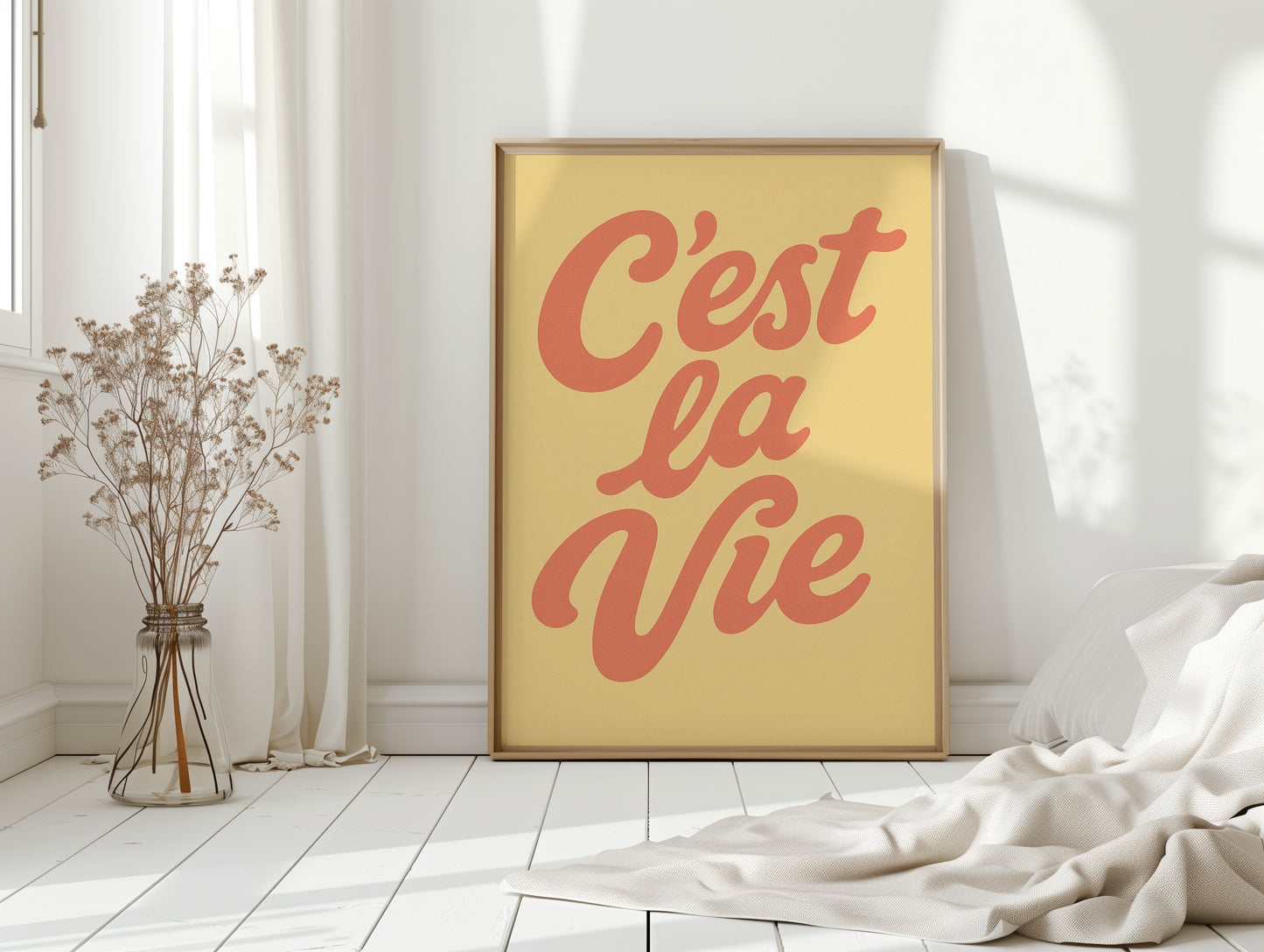 C’est La Vie Décor Mural Rétro