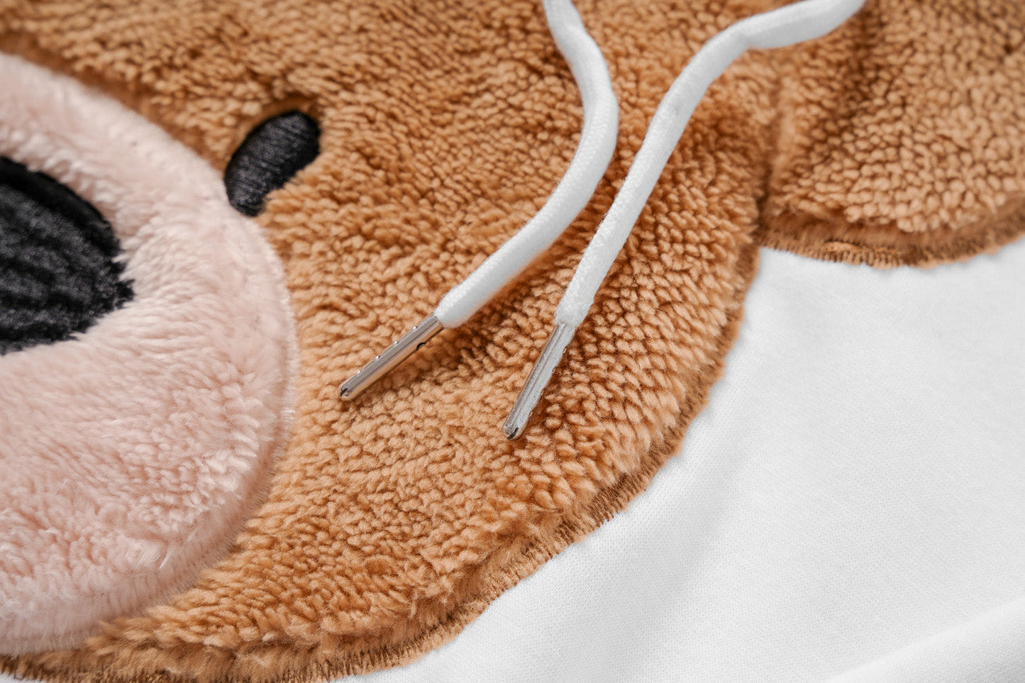 EXT369 Flauschiger Teddy-Kapuzenpullover