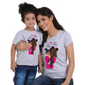 Women's And Women's Short-Sleeved t-Shirts Cartoon Mother And Daughter Printing Parent-Child Top