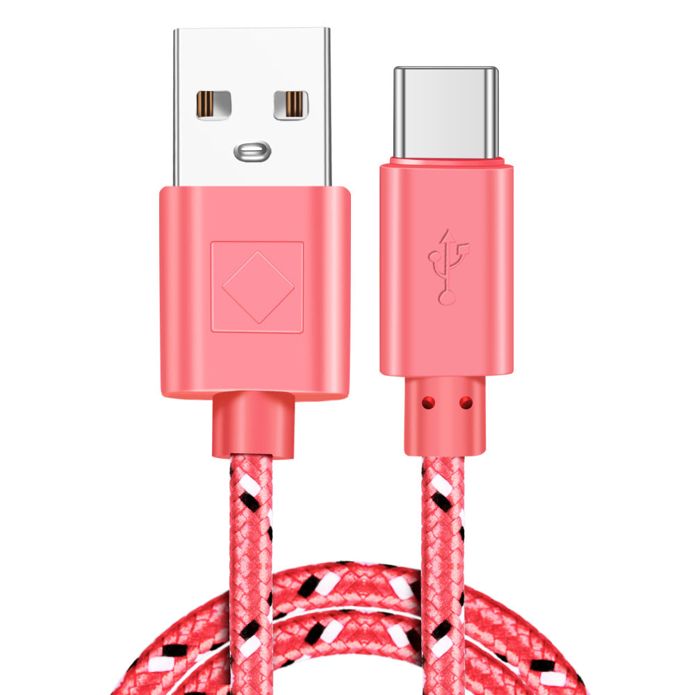 Braided Nylon Usb Type-C Usb-C Data Cable For Fast Charging And Data Transmission