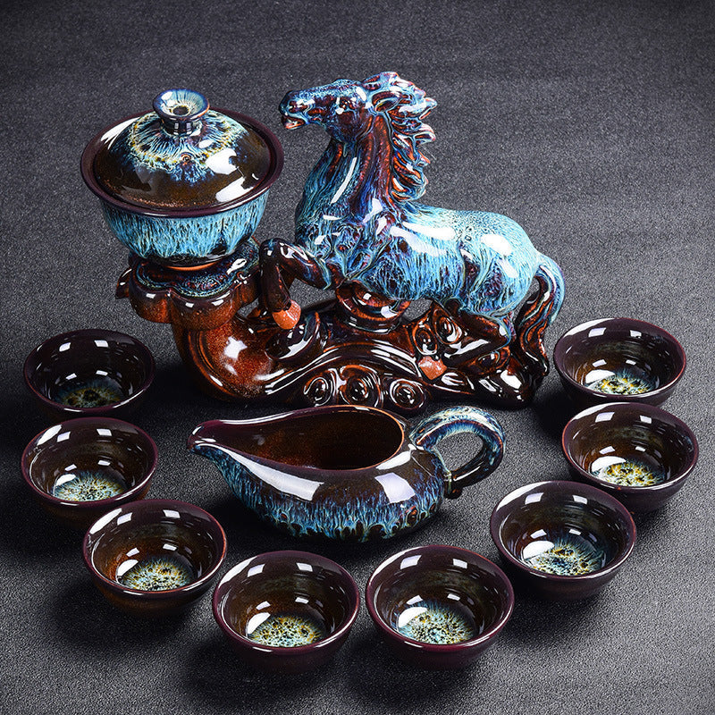 Kiln Stone Mill Anti-Scalding Silver Tea Set