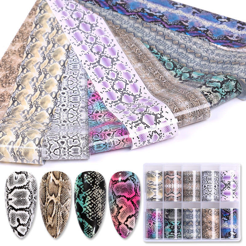 Ins Classic Manicure Nail Sticker Snake Star Set