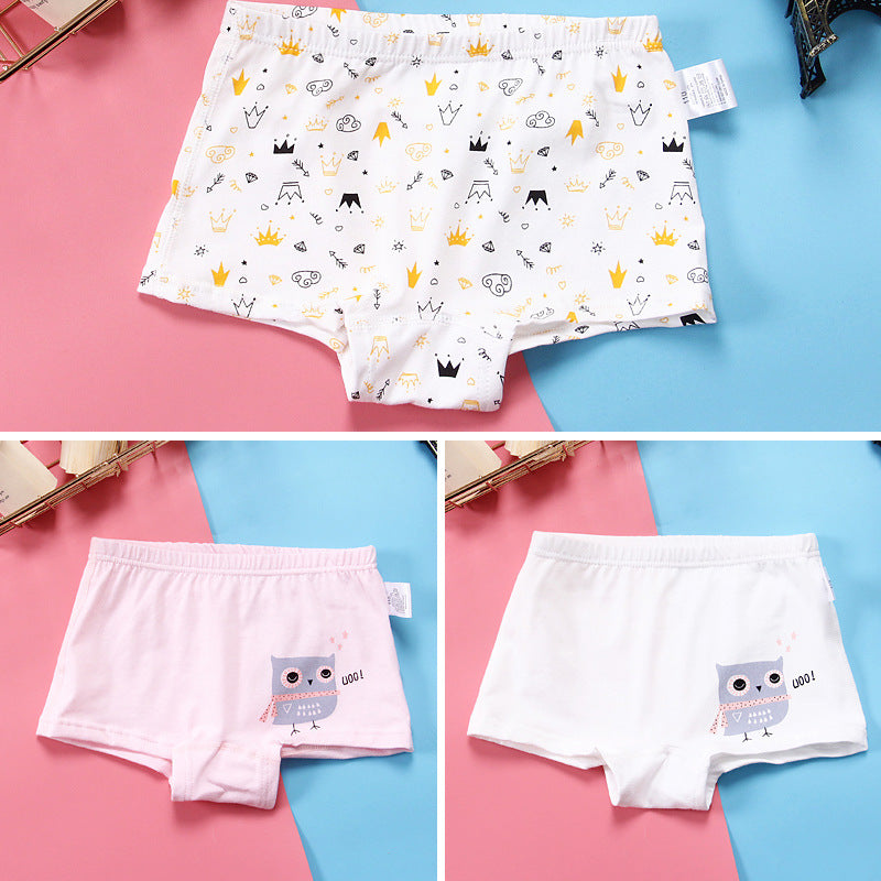 Children'S Antibacterial Underwear, Pure Cotton Breathable Boxer Shorts, Girls' Baby Boxer Shorts, Boneless And Comfortable Tide