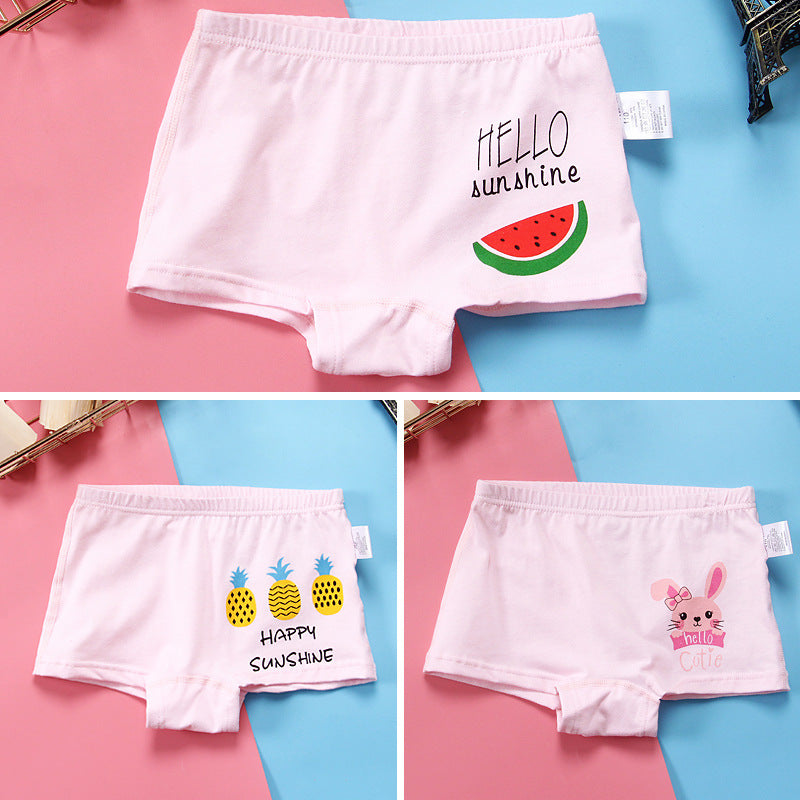 Children'S Antibacterial Underwear, Pure Cotton Breathable Boxer Shorts, Girls' Baby Boxer Shorts, Boneless And Comfortable Tide