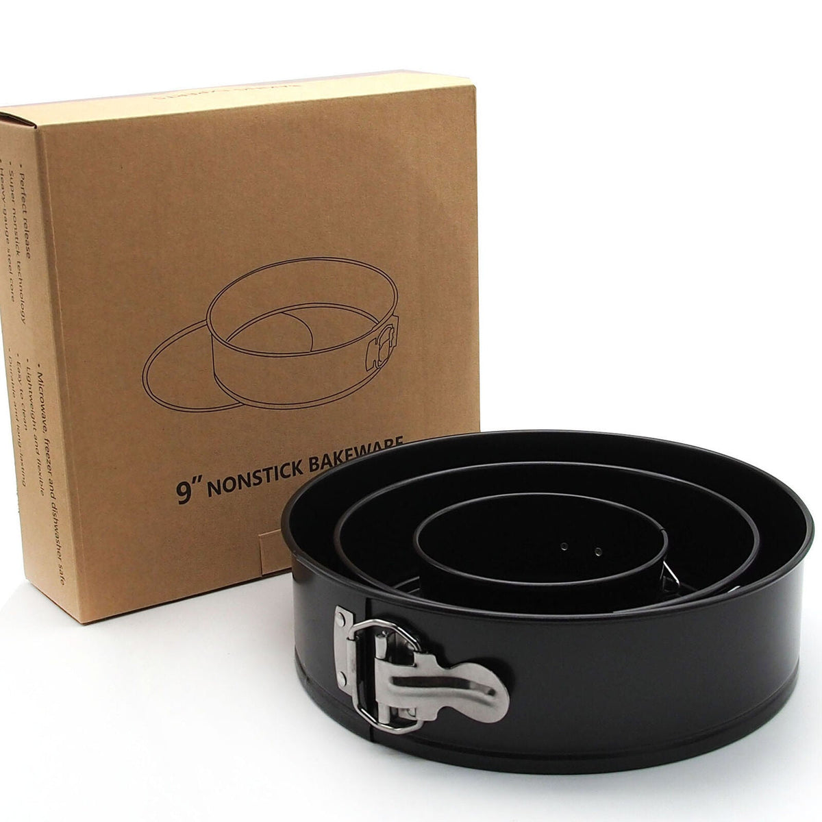 3PCS Non Stick Cake Mold Set Round Baking Pans