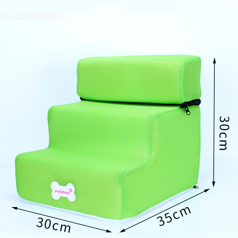 Factory Direct Sale Dog Stairs Pet Climbing Ladder Sponge Steps Small Dog Teddy On The Sofa Bed Climbing Ladder Can Be Customized